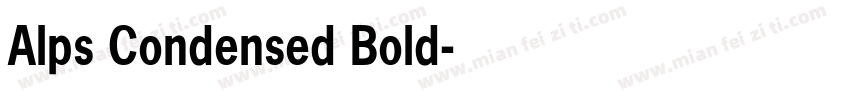 Alps Condensed Bold字体转换